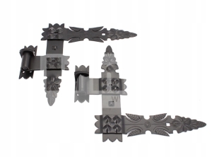 ZAWIAS KĄTOWY KUTY JNS KPL 2-ELEM CZARNY 80X46X5CM