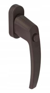 KLAMKA OKIENNA DR METALOWA MKV Z PRZYCISKIEM BRĄZ