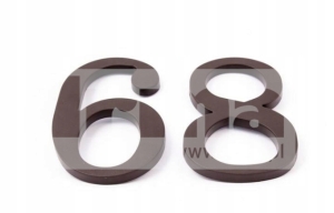 CYFRA NUMER NA DOM PLASTIKOWA 6/9 BRĄZOWA-17.5CM