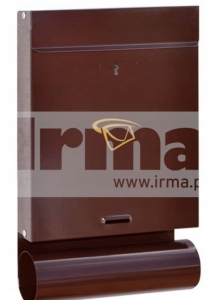 SKRZYNKA NA LISTY A4 S-08 TUBA MIEDŹ ANTYK S071