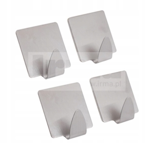 WIESZAKI SAMOPRZYLEPNE 4SZT KWADR 3.5*4CM0.7MM
