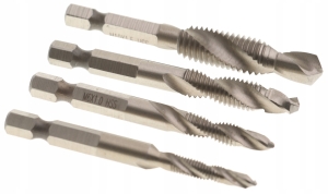 WIERTŁO Z GWINTOWNIKIEM ZESTAW 4CZ HSS 56810MM