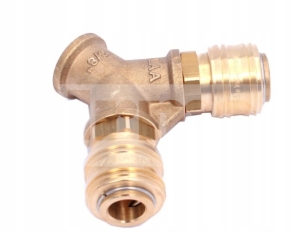 SZYBKOZŁĄCZE PNEUM. TRÓJNIK GW 3/8'' MOSIĄDZ