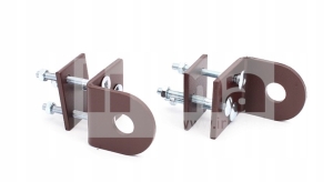 WRZECIĄDZ KĄTOWE 30MM OCYNK BIAŁY+KPL ŚRUB