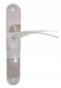 KLAMKA DRZWIOWA NICOLE SZYLD NIKIEL 72MM WC