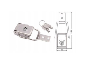 ZAMEK DO SKRZYŃ XLJ601 NIKIEL 120MM KLUCZ