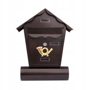 SKRZYNKA NA LISTY DOMEK XL TUBA/WKŁAD BRĄZOWA