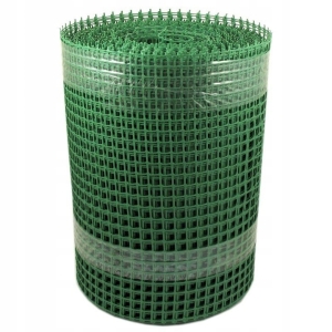 SIATKA PLASTIK 15X15MM 0.6M X50M RABATOWA ZIELONA
