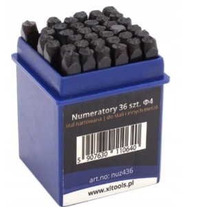 NUMERATORY ZESTAW ALFANUMERYCZNY 6MM /36 ELEMENTÓW