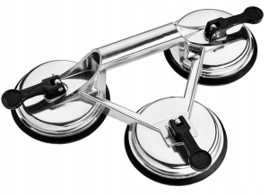 UCHWYT DO SZYB SZKŁA PRZYSSAWKA POTRÓJNY ALU 120