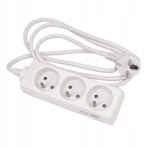 PRZEDŁUŻACZ LISTWOWY 5m 3 GNIAZDKA UZIEMIENIE