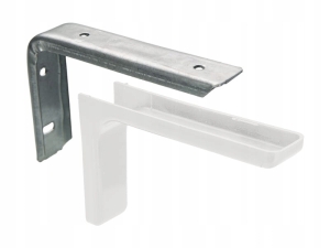 WSPORNIK KĄTOWNIK PÓŁKI Z MASKOWNICĄ 180 mm BIAŁY