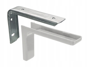 WSPORNIK KĄTOWNIK PÓŁKI Z MASKOWNICĄ 240mm SREBRNY