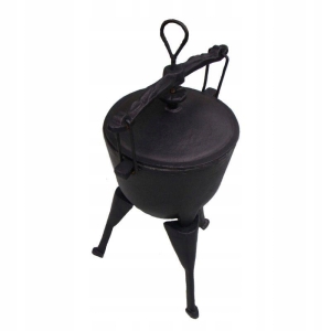 KOCIOŁEK ŻELIWNY 5 LITRÓW ZAKRĘCANY GRILL OGRODOWY