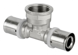 TRÓJNIK PEX GW 20x1/2x20 ZAPRASOWYWANY ZACISKANY