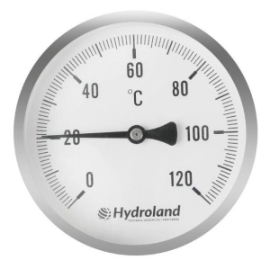 TERMOMETR AKSJALNY DO C.O. BIMETALICZNY 120C 100mm
