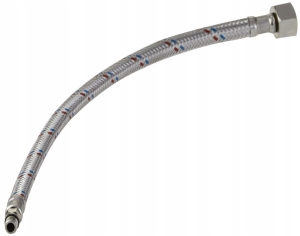 WĄŻ WĘŻYK NIERDZEWNY 1/2 Z KRÓTKĄ KOŃCÓWKĄ 40 cm