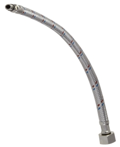 WĄŻ WĘŻYK NIERDZEWNY 3/8 Z KRÓTKĄ KOŃCÓWKĄ 40 cm