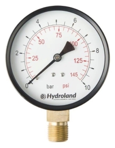 MANOMETR RADIALNY BOCZNY 0-2,5 BAR 100mm RURKA