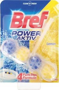 KOSTKA DO WC BREF 50 OŚWIEŻA DEZYNFEKUJE CYTRYNOWA