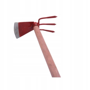 MOTYKA CZERWONA TRAPEZOWA Z PAZURKAMI L 98 WIDEŁKI