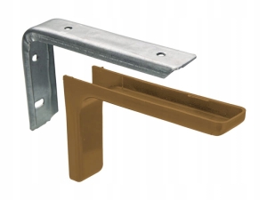 WSPORNIK KĄTOWNIK PÓŁKI Z MASKOWNICĄ 240 mm ORZECH