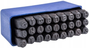 NUMERATORY LITERY ZNACZNIKI DO WYBIJANIA 8mm 27szt
