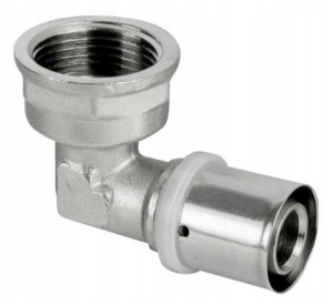 PEX KOLANO 90' GW 20x1/2 ZAPRASOWYWANE ZACISKOWE