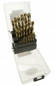WIERTŁA TYTANOWE SZLIFOWANE HSS 1,0 - 13 mm 25szt