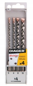 WIERTŁO DO BETONU TWISTER ZESTAW 5.0 - 10 mm 4szt