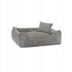 LEGOWISKO DLA PSA POSŁANIE PRĄŻKOWANE SZARY 90x70