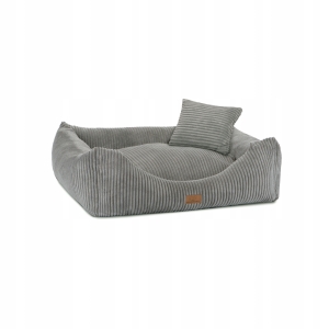 LEGOWISKO DLA PSA POSŁANIE PRĄŻKOWANE SZARY 80x70