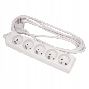 PRZEDŁUŻACZ DOMOWY LISTWOWY 3M 5GN Z/U