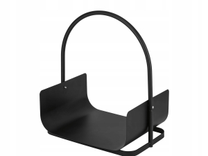 NOSIDŁO NA DREWNO DO KOMINKA CZARNY/CHROM