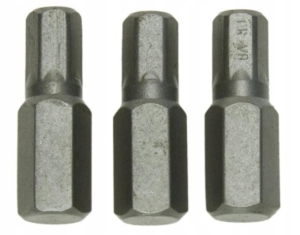 KOŃCÓWKI SZEŚCIOKĄTNE HEX H3 x 25 mm 3szt BIT BITY