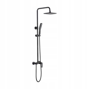 KOLUMNA NATRYSKOWA PRYSZNICOWA Z BATERIĄ CZARNA