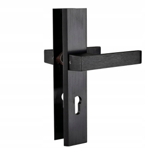 KLAMKA SZYLD DŁUGI NA WKŁADKĘ 92MM CZARNA