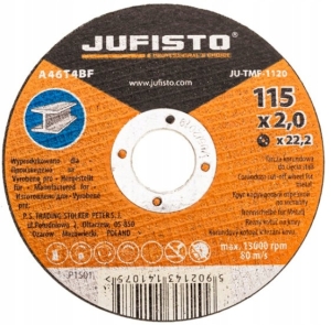 TARCZA DO CIĘCIA STALI METALU 115 x 2.0 x 22.2