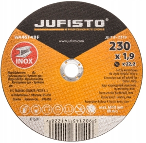 TARCZA DO CIĘCIA INOXU STALI METALU 230 x 1.9