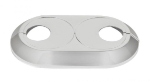 ROZETA MASKUJĄCA FI20 DO RUR PE PEX PODWÓJNA CHROM