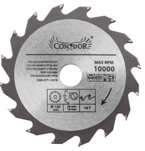 PIŁA TARCZOWA DO DREWNA 130 mm 16 T ZĘBY WIDIA