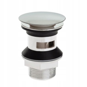 KOREK KLIK KLAK OKRĄGŁY Z PRZELEWEM DO UMYWALKI