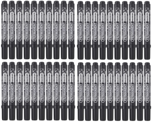 MARKER CZARNY PERMANENTYNY OKRĄGŁY MAZAK 40szt