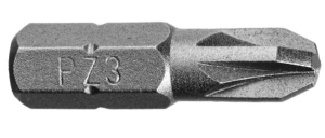 KOŃCÓWKI KRZYŻOWE PZ3 x 25mm 3szt BITY BIT KOMPLET
