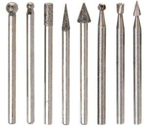 FREZY MINI FREZ HSS DIAMENT 8 szt 1/8'' ZESTAW