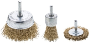 SZCZOTKI STALOWE PŁASKO DOCZOŁOWE 25 50 75 mm 3szt