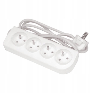 PRZEDŁUŻACZ LISTWOWY 1,5m 4 GNIAZDKA UZIEMIENIE