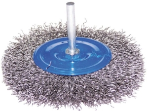 SZCZOTKA TARCZOWA DRUT STALOWY TRZPIEŃ 6mm 150 mm