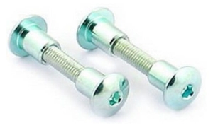 ZŁĄCZE MEBLOWE DO PŁYT MEBLI IMBUSOWE CHROM 2 szt