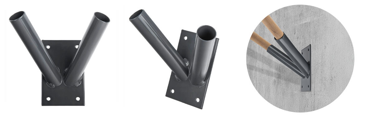 Uchwyt podwójny do flag w kolorze GRAFIT na flagi